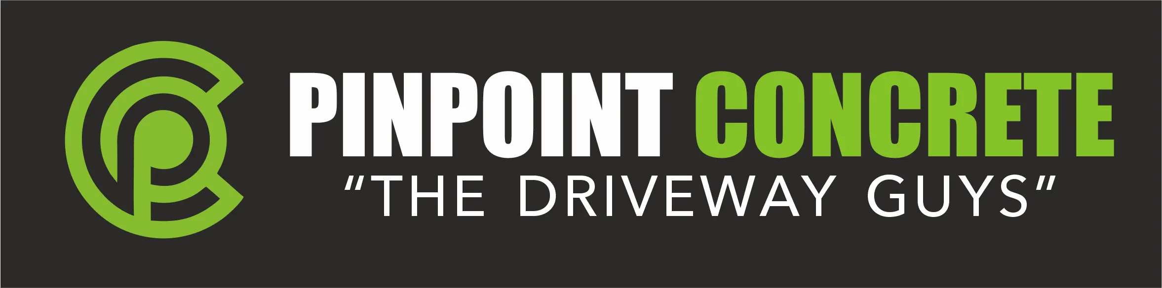 logo for Pinpoint Concrete "The Driveway Guys"